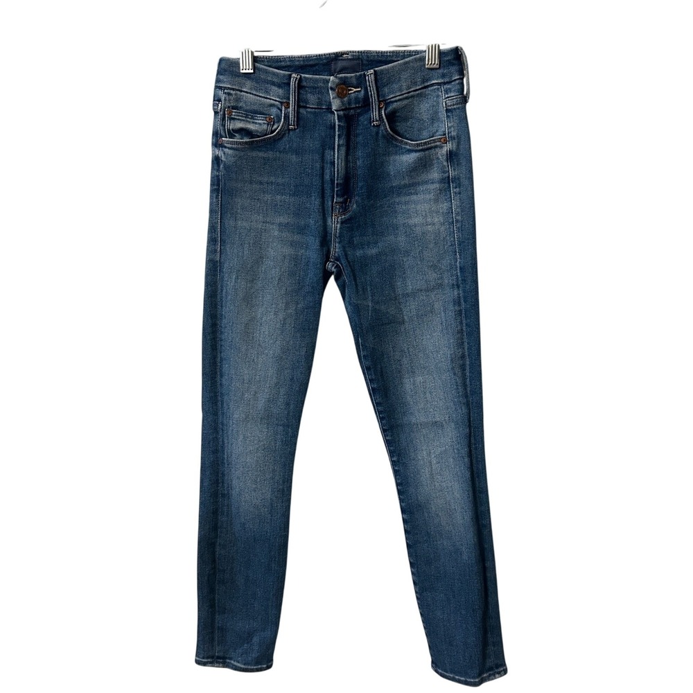 MOTHER High Waisted Skinny Jeans Dark Wash Denim Casual Size 25‎
